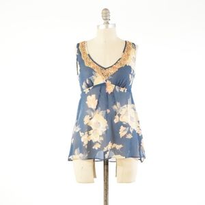 Banana Republic Silk Chiffon Sequin Trim Blouse